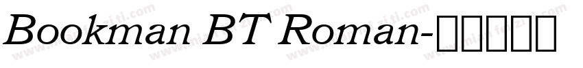 Bookman BT Roman字体转换